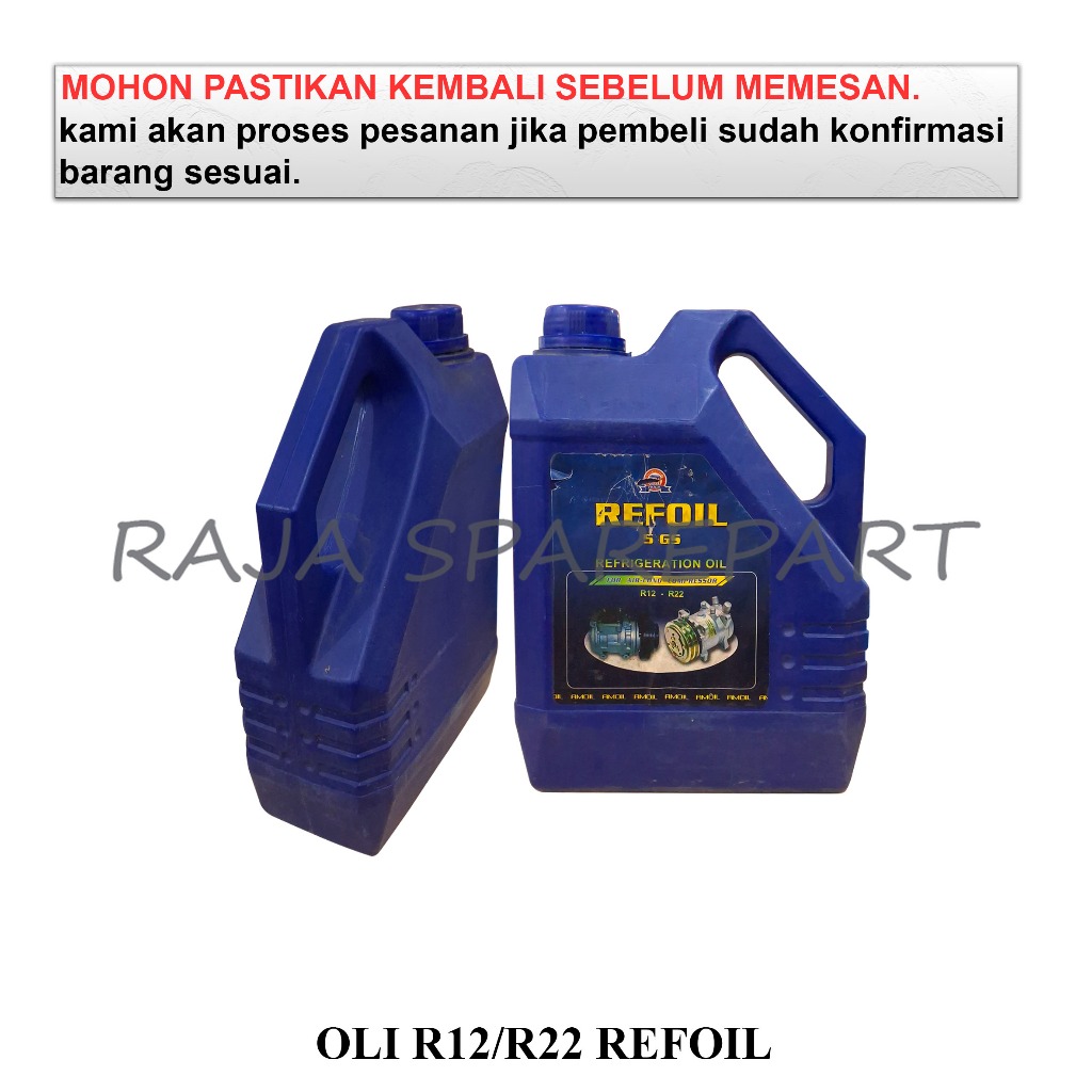 Jual OLI COMPRESSOR / REFRIGERATION OIL / OLI R12/R22 REFOIL ...