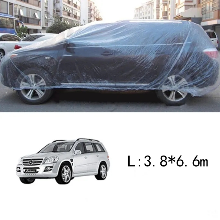 AM-73 Sarung Mobil Penutup Mobil Waterproof Cover Car Plastik Bening Transparan Tahan Air Tahan Debu