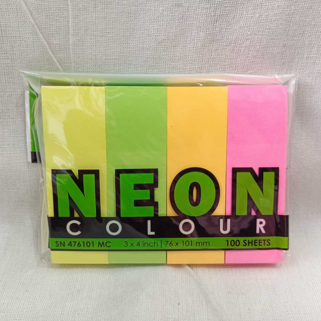 Jual STICKY NOTES NEON COLOUR V-TEC SN-476101 | STICKY NOTE POLOS ...