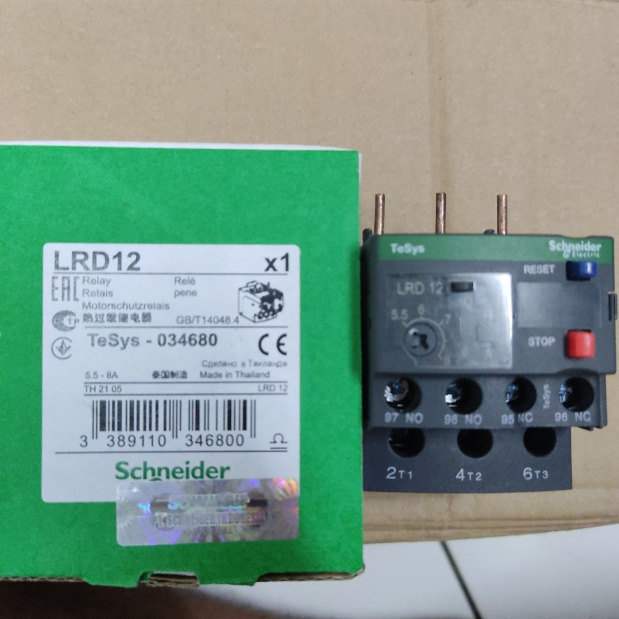 Jual Thermal Overload Relay Schneider LRD12 5.5A8A TOR Schneider Shopee Indonesia