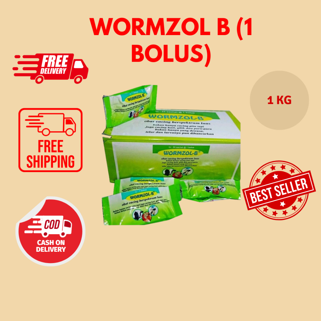 Jual WORMZOL B 1 BOLUS TIAP SACHET MEDION OBAT CACING MENGATASI SEMUA ...