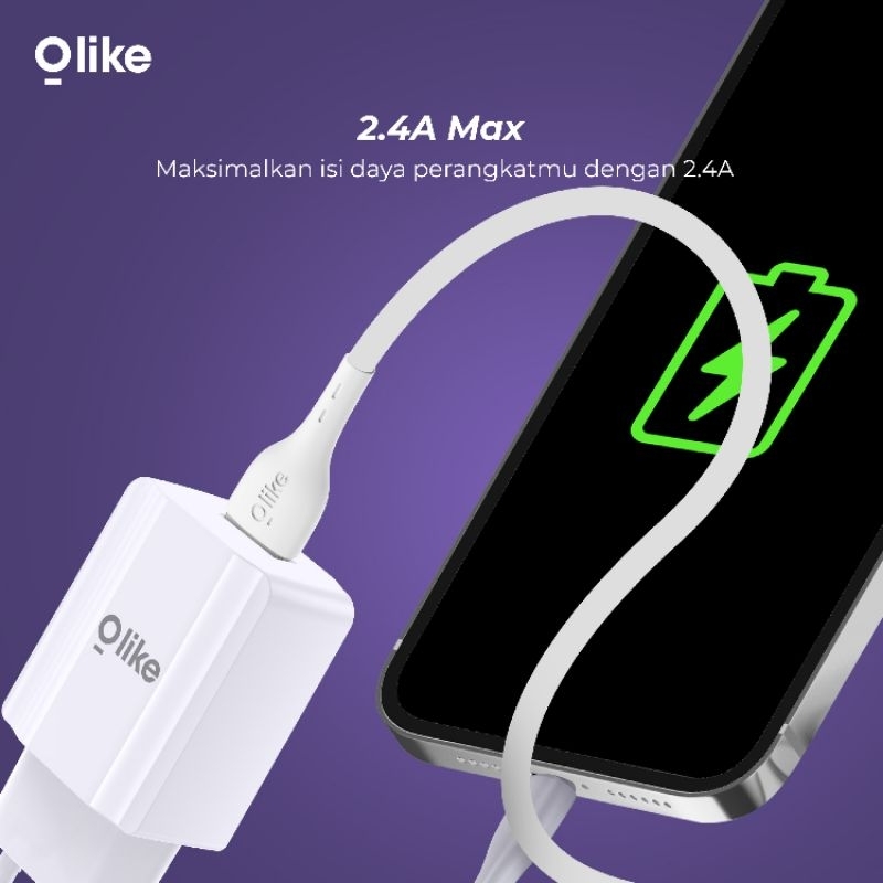 Jual Olike C107 Adapter 2.4A Fast Charging Included Kabel Data Micro ...