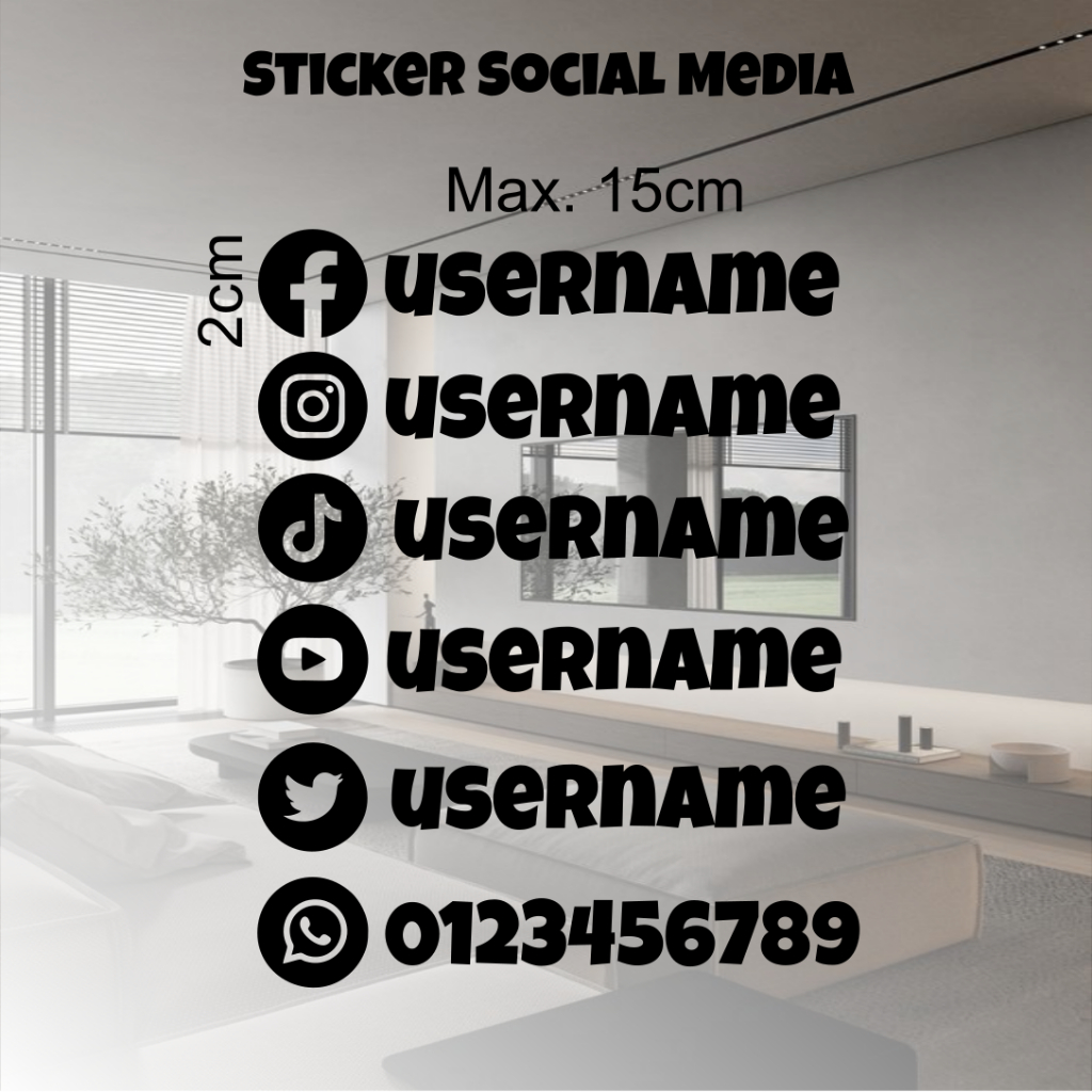 Jual Cutting Sticker ID Social Media | Shopee Indonesia