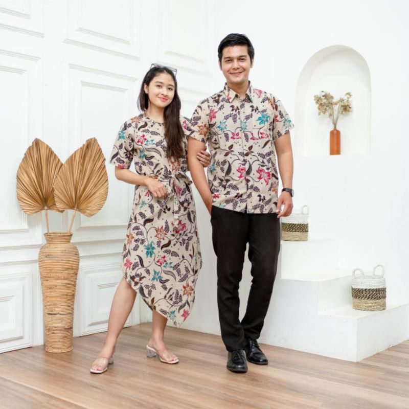 Jual Baju Dress Batik Couple Keluarga Mama Papa Kondangan Pesta