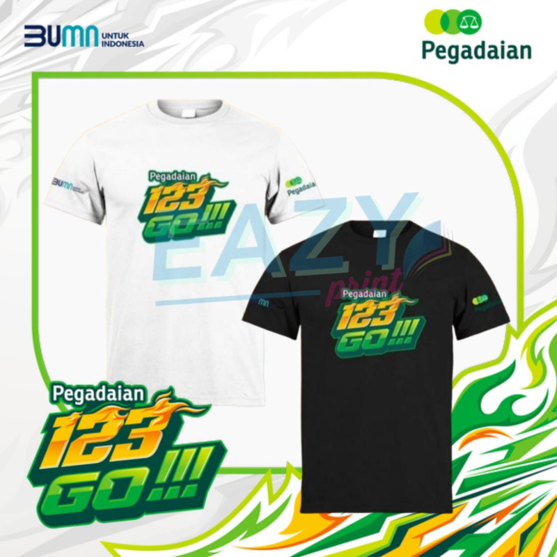 Jual TSHIRT SERAGAM PEGADAIAN 123 GO BAJU KAOS STAFF KARYAWAN KANTOR ...