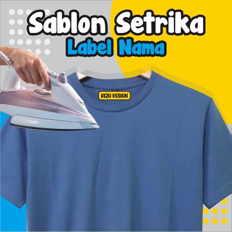 Jual (30pcs) Sablon Setrika Label Nama, Ciri Baju, Sablon Praktis ...