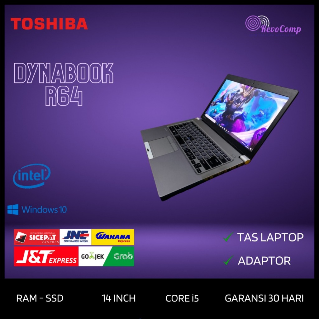 Jual Laptop Toshiba Dynabook R64 - Core i5 6200 - Ram 8GB - SSD - FHD ...