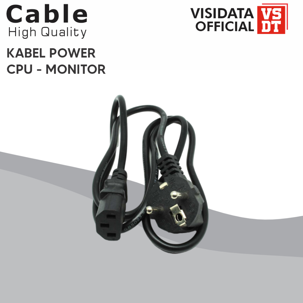 Jual Power Cable Monitor PC CPU kabel Power gepeng pipih ORIGINAL ...