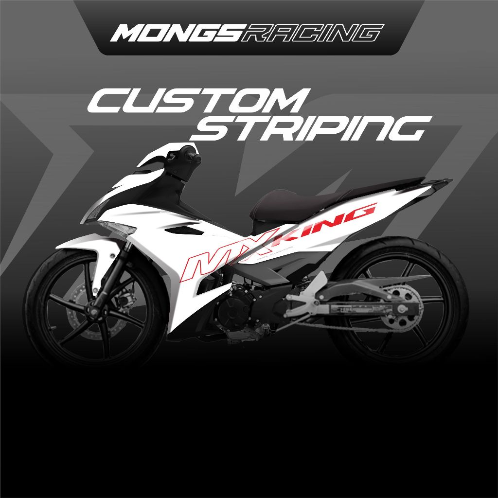 Jual Custom Striping Mx King Stabilo Transparan Timbul Bukan Uv