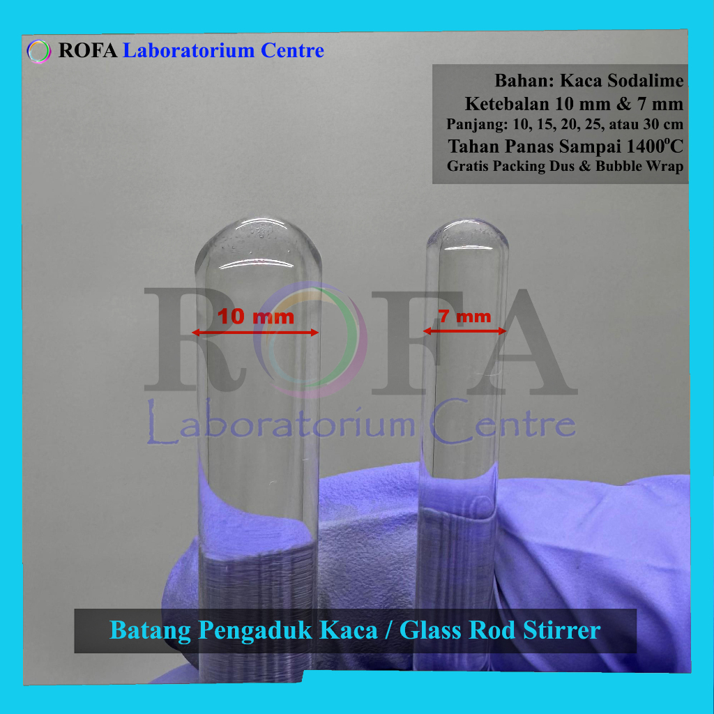 Jual Batang Pengaduk Kaca / Spatula Kaca / Glass Rod Stirrer | Shopee ...