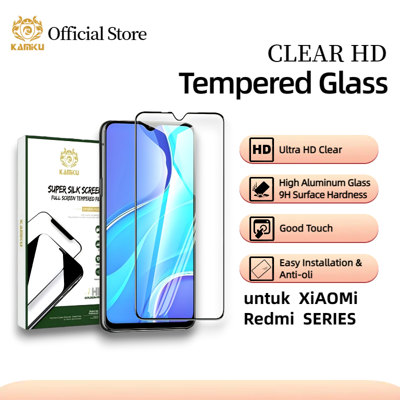 Jual KAMIKU Tempered glass xiaomi redmi 8 9 10 series Clear HD tempered ...