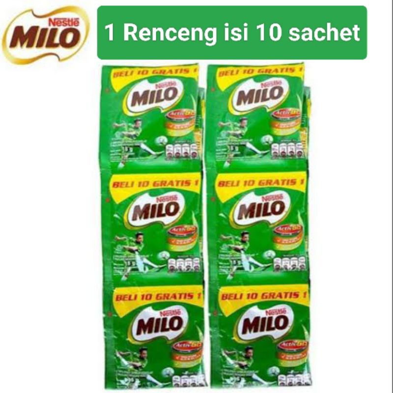 Jual MILO 1 RENCENG ISI 10 SACHET 22g | Shopee Indonesia