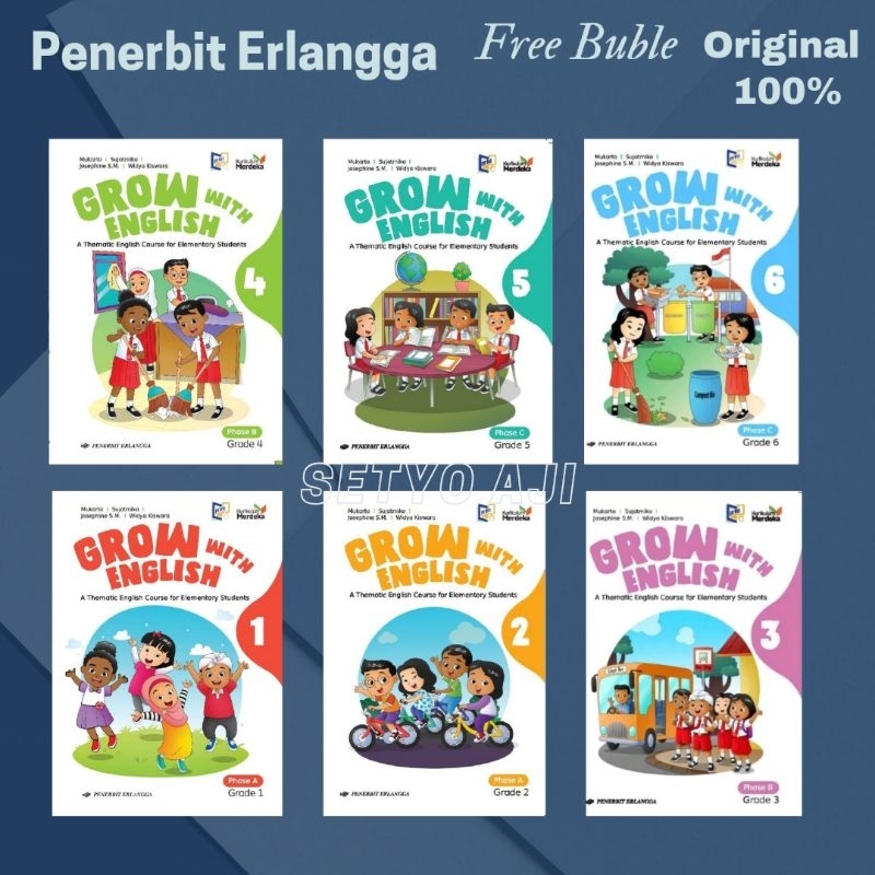 Jual Grow with English SD/MI Kelas 1 2 3 4 5 6 Merdeka Erlangga ...