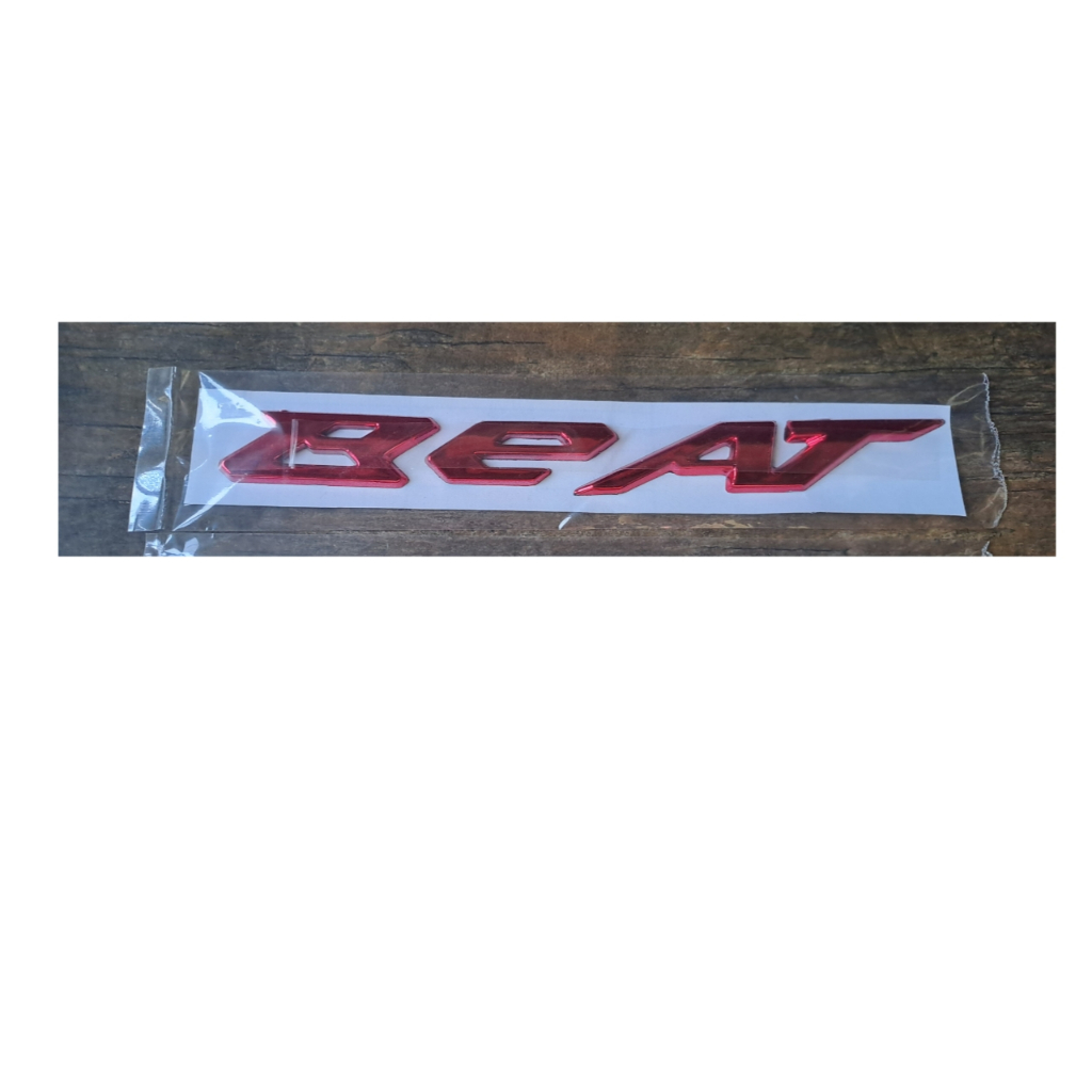 Jual Emblem honda beat chrome Emblem beat sepasang Logo timbul beat ...