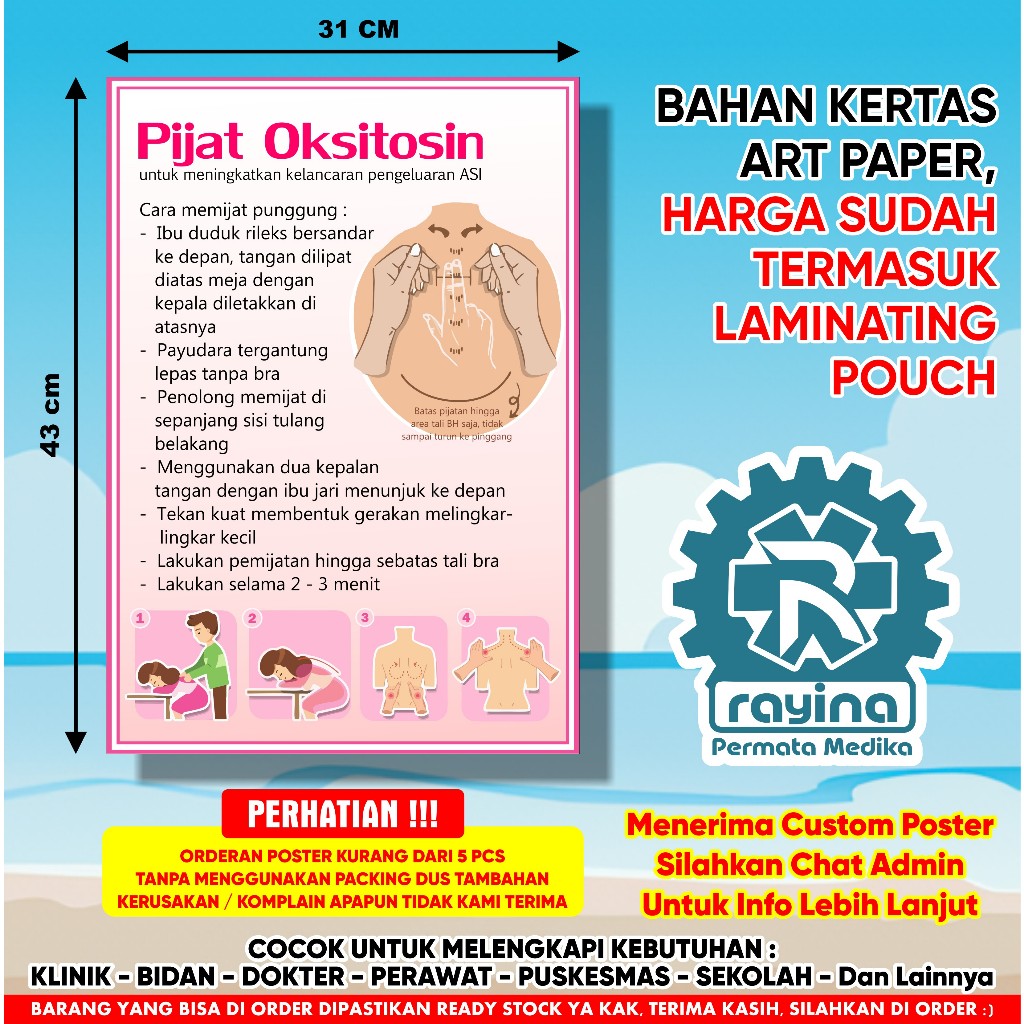 Jual Poster Kesehatan Pijat Oksitosin | Shopee Indonesia