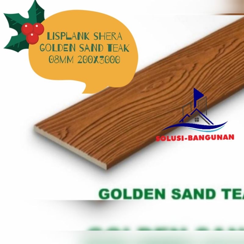 Jual Sheraplank Golden Sand Teak 08mmx200x3000listplank Motif Kayu