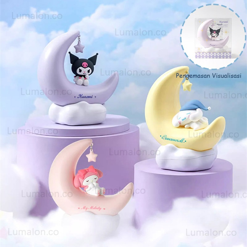 Jual Kuromi Lampu Tidur Led Rechargeable 3tingkat Lampu Bulan Lampu