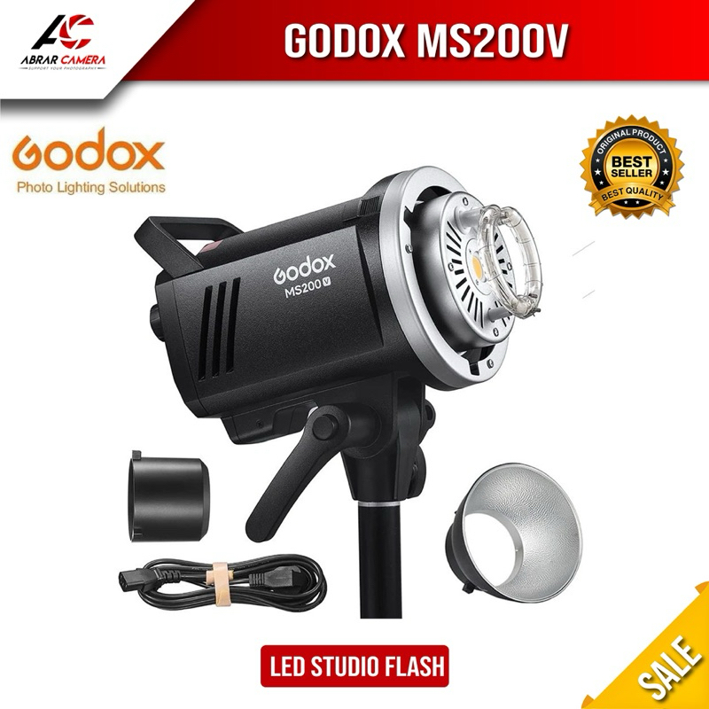 Jual Godox Flash Studio MS200V With LED Modeling White / Lampu Flash ...