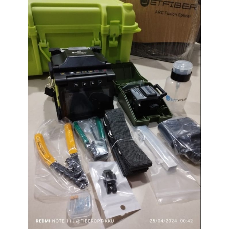 Jual Fusion Splicer Jetfiber H5 6 motor JETFIBER H5 alat sambung fiber ...