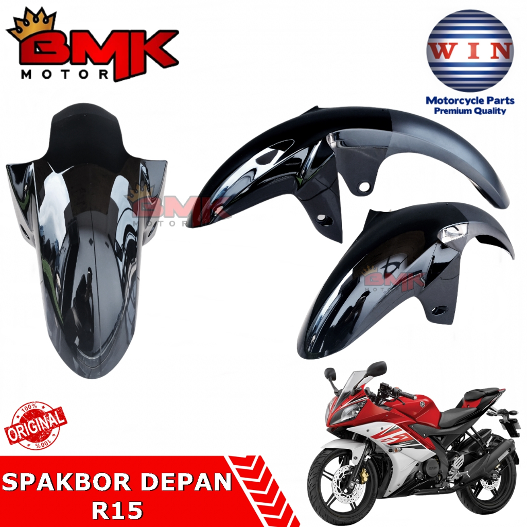 Win Spakbor Depan R15 R 15 V1 Old Pertama 2008 2009 2010 2011 2012 2013  2014 Slebor Hitam Biru Putih