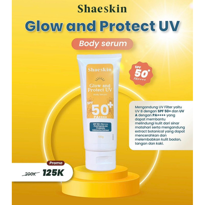 Jual SHAESKIN GLOW & PROTECT UV Body Serum | Shopee Indonesia