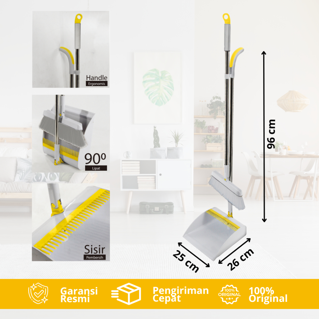 Jual Kelper - Sweep Broom Sapu Estetik dengan Serok Rambut | Shopee ...