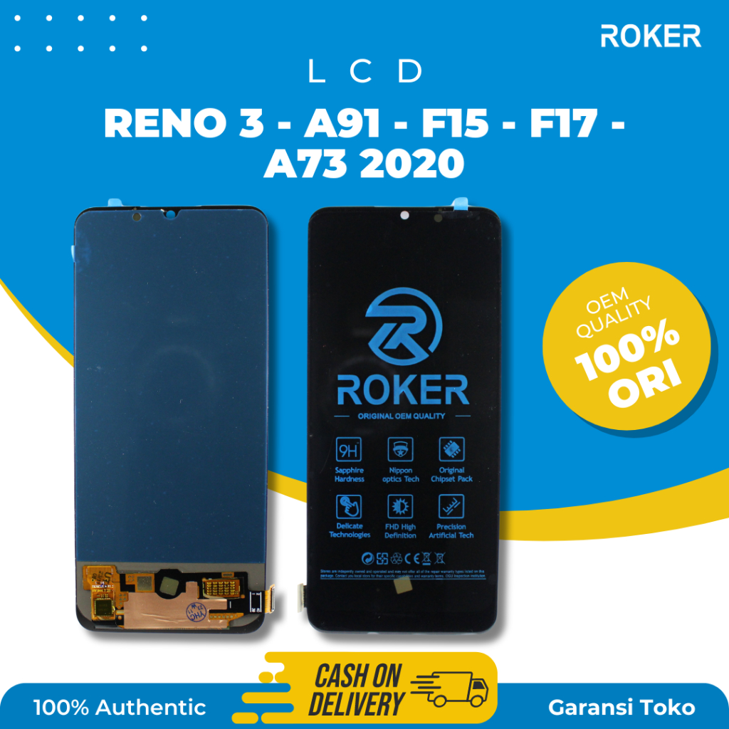 Jual ROKER LCD TOUCHSCREEN OPPO RENO 3 / A91/ F15 /F17 /A73 2020 /BUKAN ...