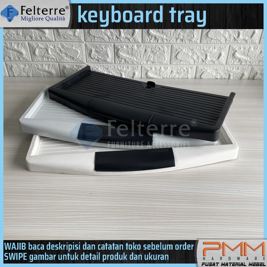 Jual Keyboard Tray Pvc FELTERRE | Tatakan Mat Sliding Rel Laci Meja ...