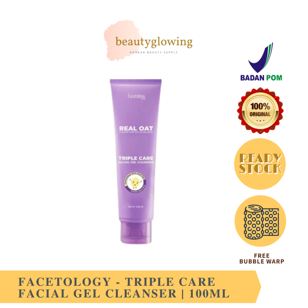 Jual FACETOLOGY Triple Care Facial Gel Cleanser 100ML | Shopee Indonesia