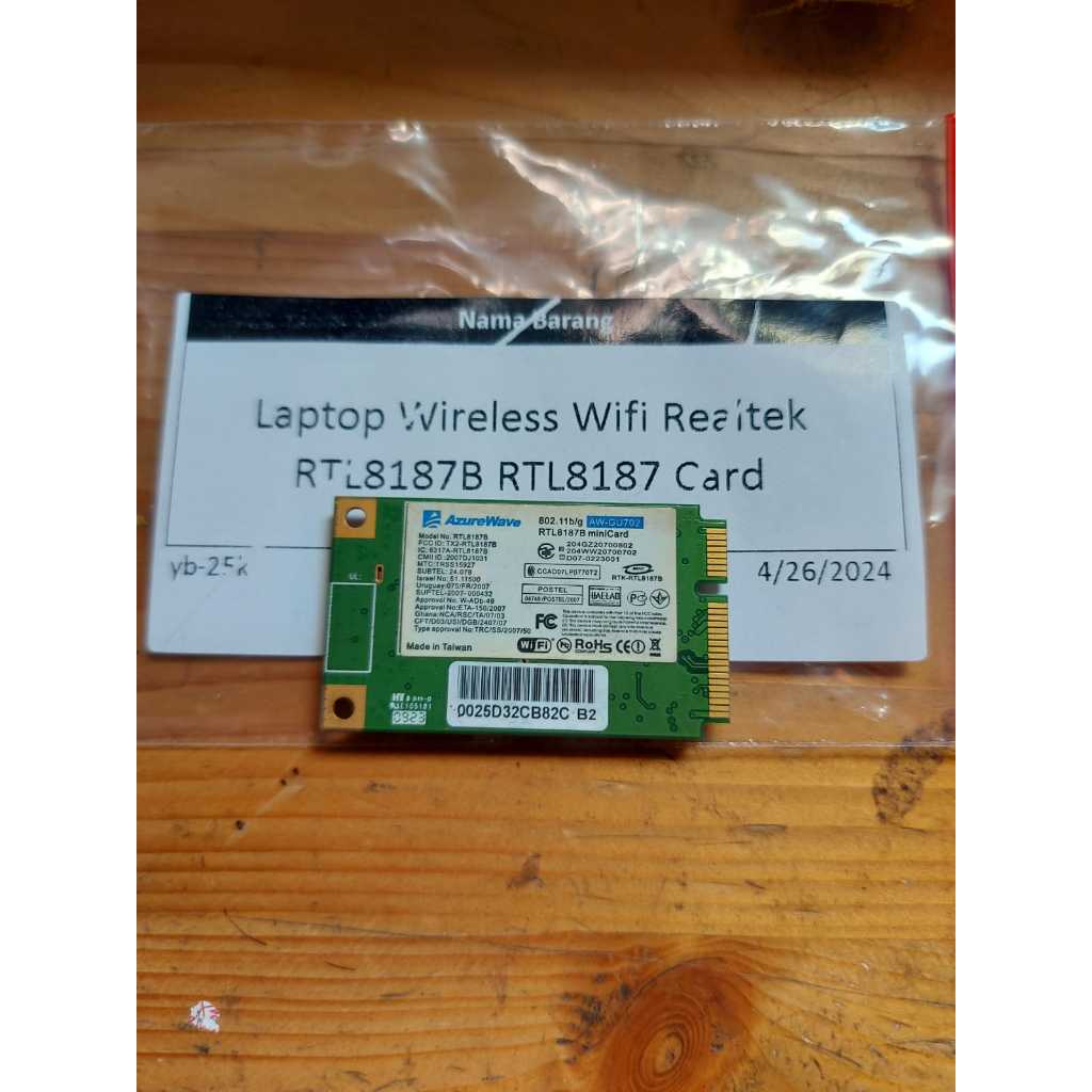 Jual Laptop Wireless Wifi Realtek RTL8187B RTL8187 Card | Shopee Indonesia