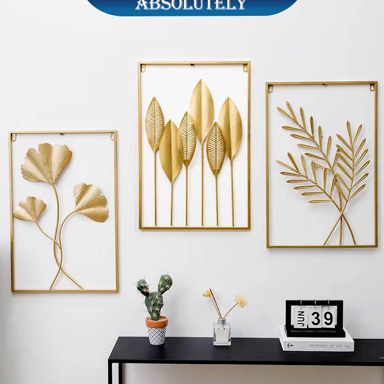 Jual Produk trendy Wall Decor Hiasan Dinding Aesthetic Frame Metal Gold ...