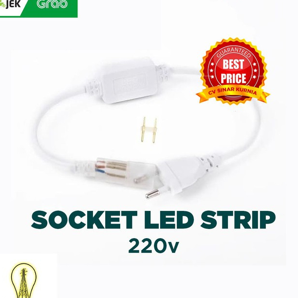 Jual Power Socket Colokan Jack Lampu Strip Selang LED SOKET EMICO 220 ...