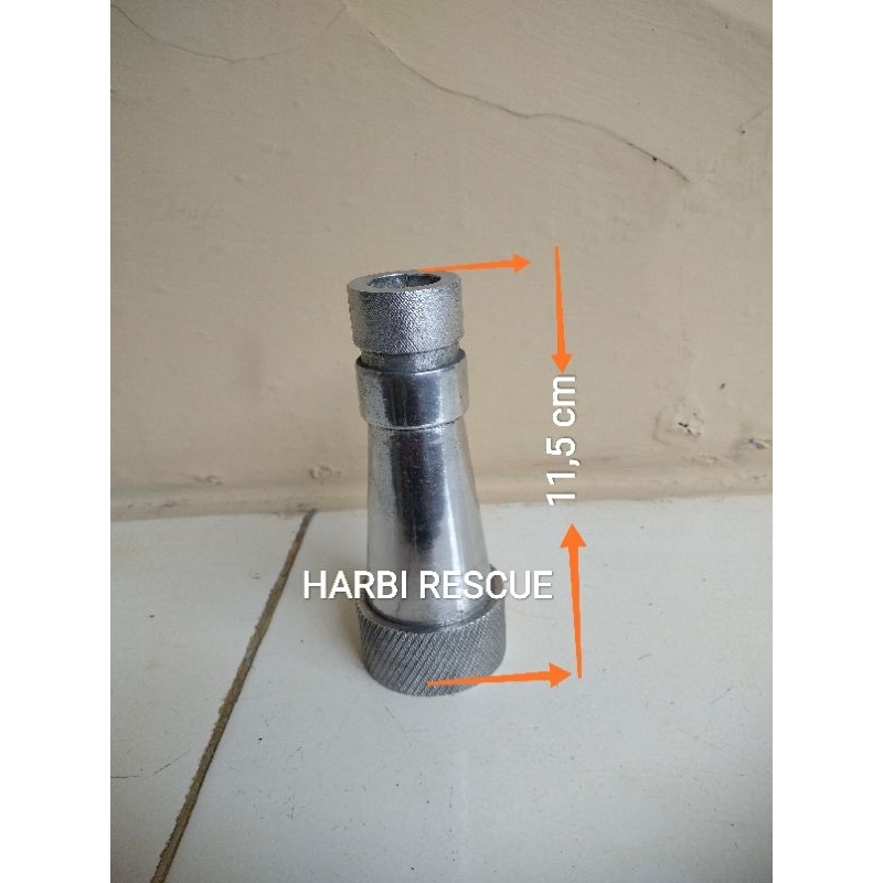 Jual Ujung kepala jet nozzle 1,5 inch alumunium panjang 11,5 cm pemadam ...
