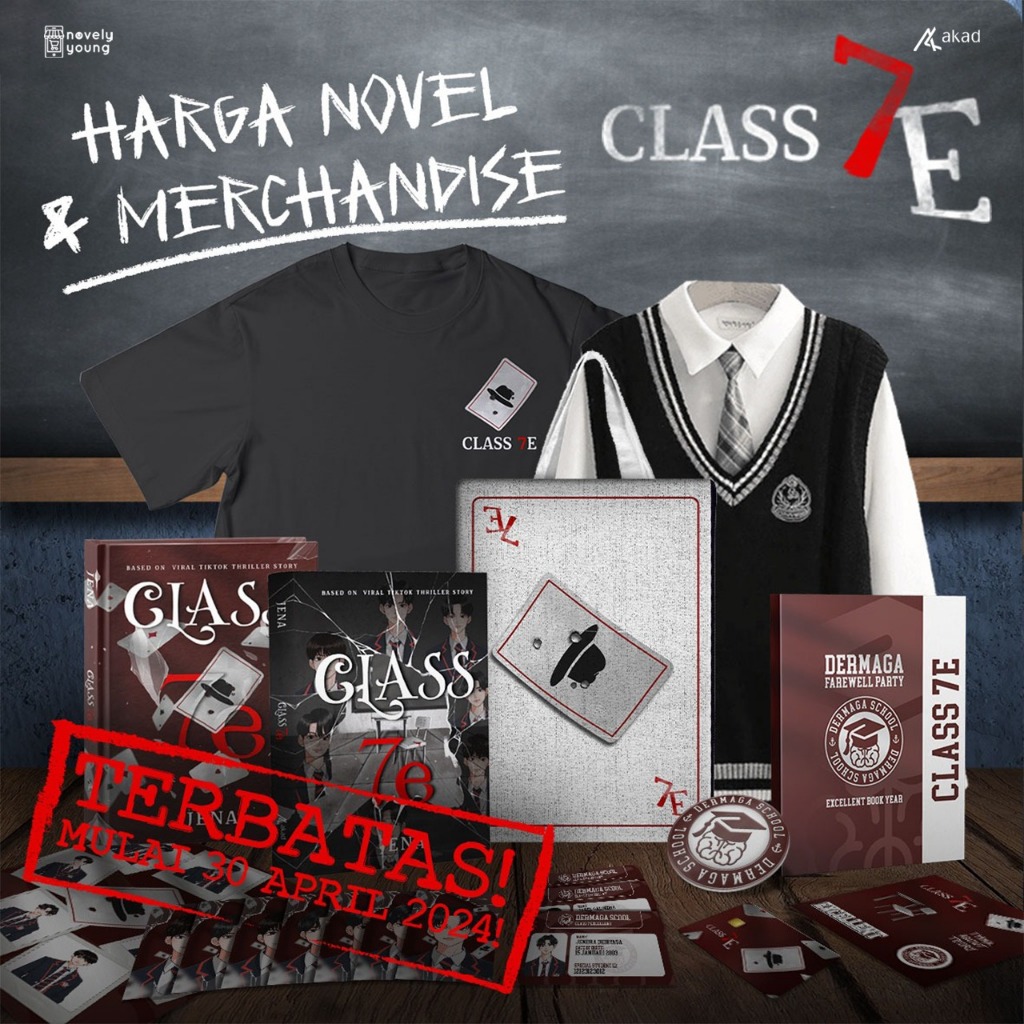 Jual Novel CLASS 7E - Jena / jenaapiyu - Akad - Gratis Biaya Packing ...
