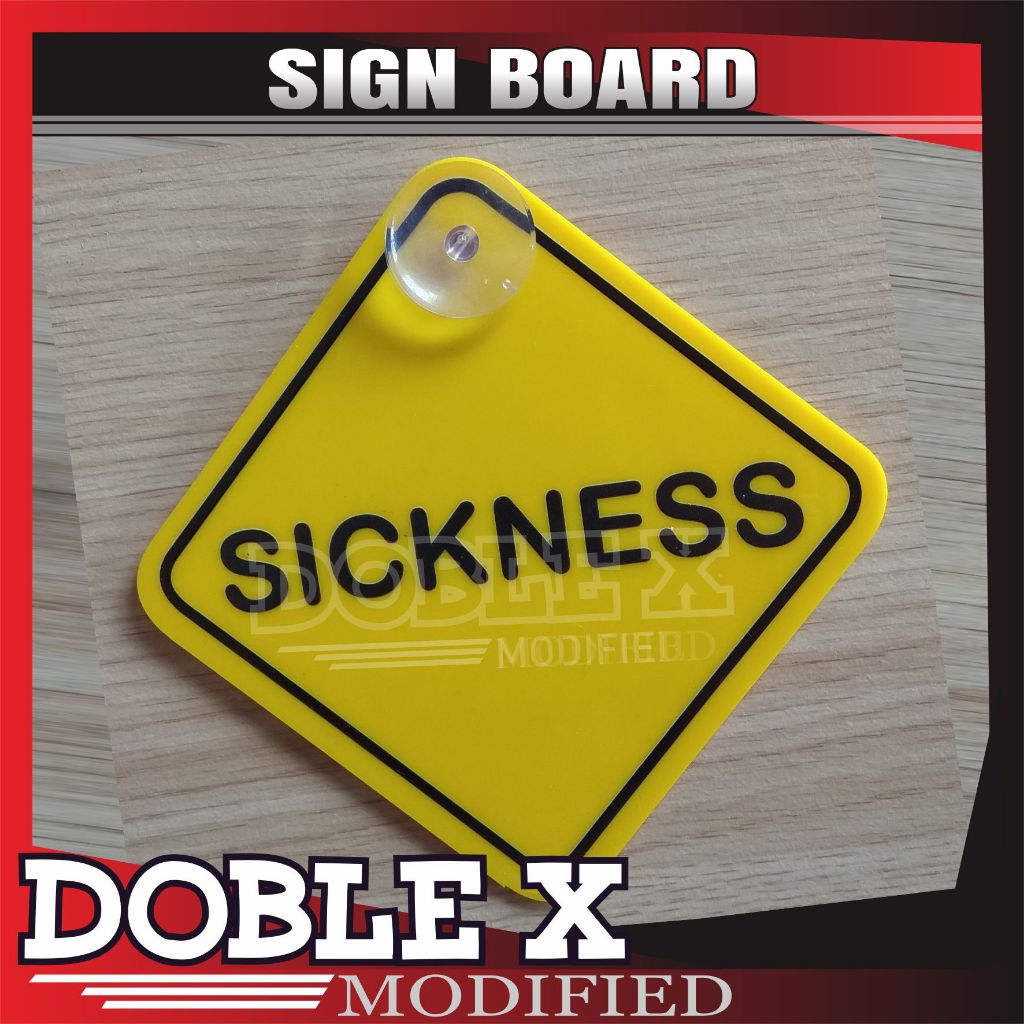 Jual CAR SIGN BOARD CUSTOM SICKNESS | Shopee Indonesia