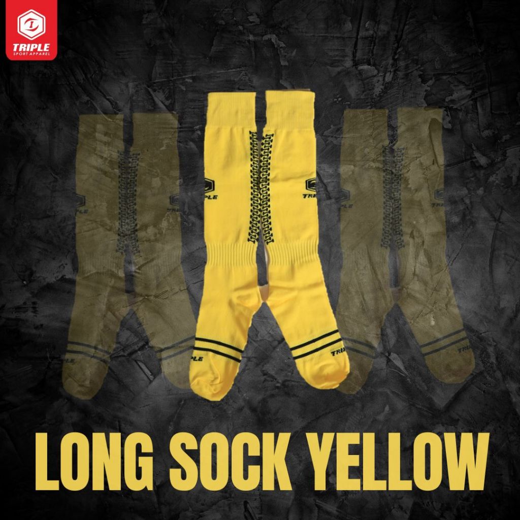 Jual Kaos Kaki Olahraga Panjang Futsal dan Bola Warna Kuning Bahan ...