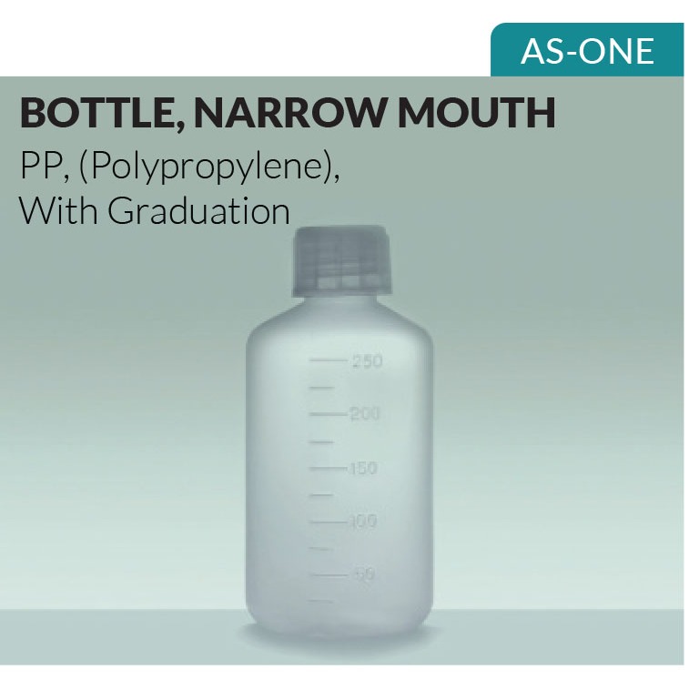 Jual BOTOL PLASTIK 100mL. Bottle PP. W/graduation. Narrow Mouth. AS-ONE ...