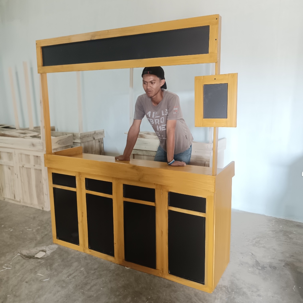 Jual Meja booth portable+3pintu+1laci | Shopee Indonesia