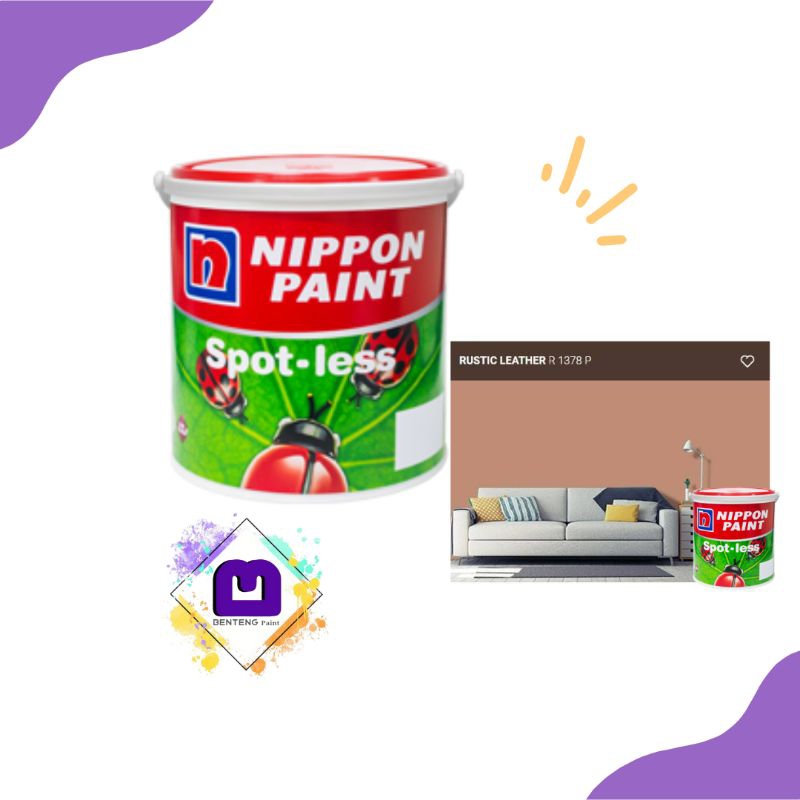 Jual NIPPON PAINT SPOTLESS RUSTIC LEATHER NP R 1378T 2,5L | Shopee ...