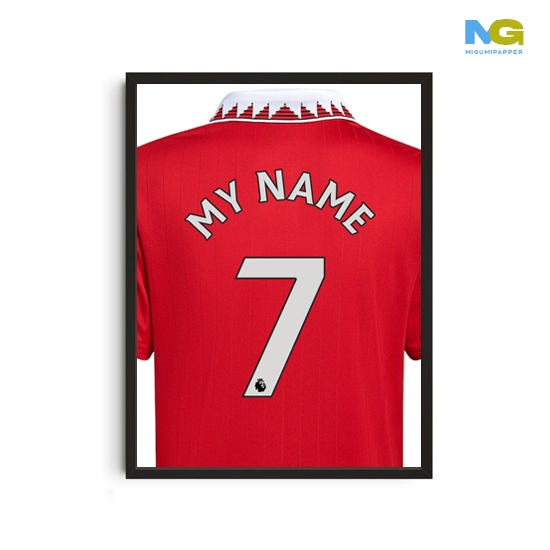 Jual Poster Jersey Baju Bola Manchester United Liga Premier Hiasan ...