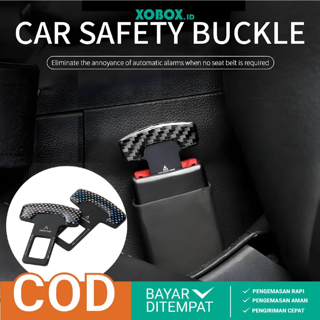 Sabuk Pengaman Mobil Klip 1pcs Gesper Seatbelt Safety Car Carbon Fiber HM069
