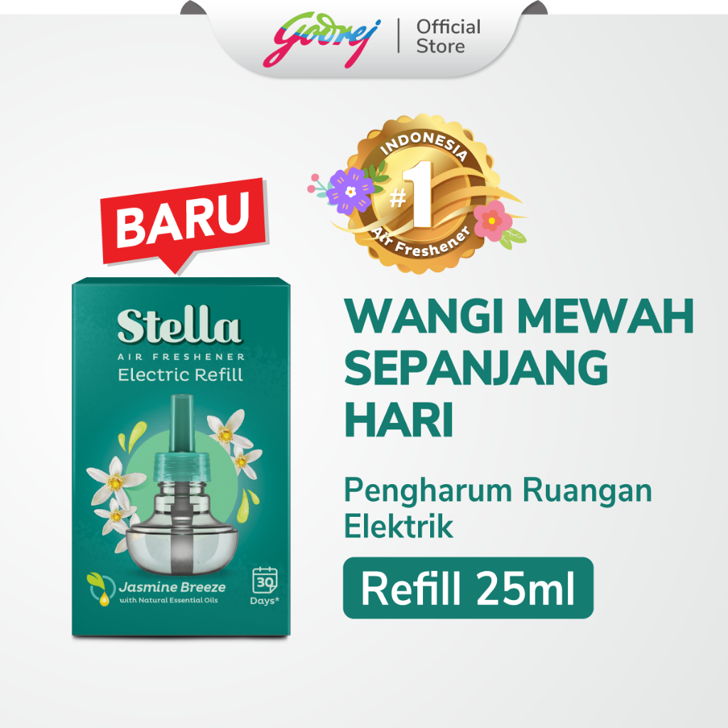 Jual Stella Air Freshener Electric Refill Jasmine Breeze Pengharum