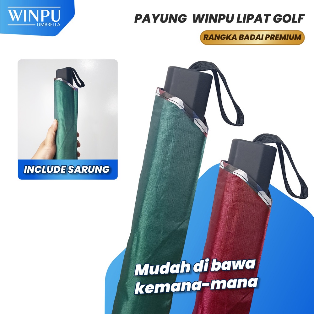 Jual WINPU Payung Lipat Jumbo Premium 150 cm Murah Motif Pinggir Warna ...