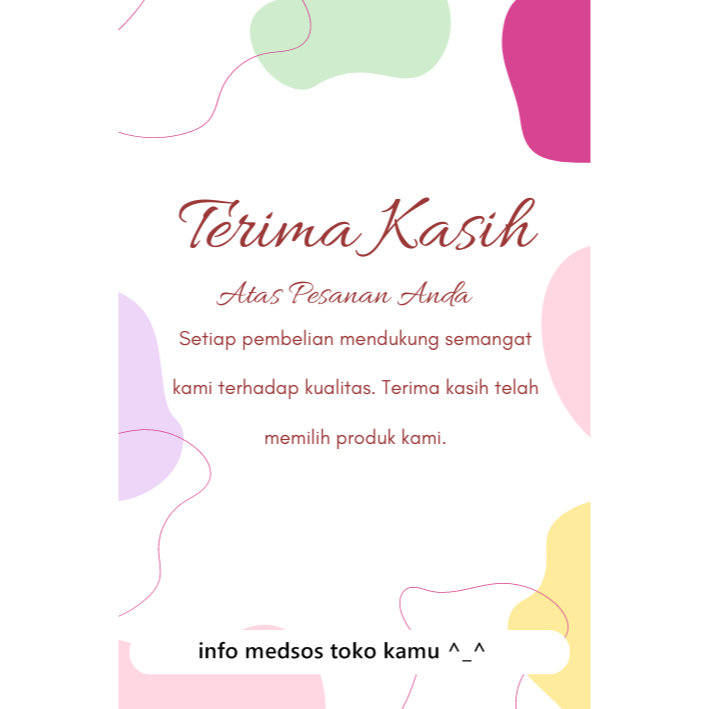 Jual Thank You Card / Kartu Ucapan Terima Kasih Aesthetic Online Shop ...