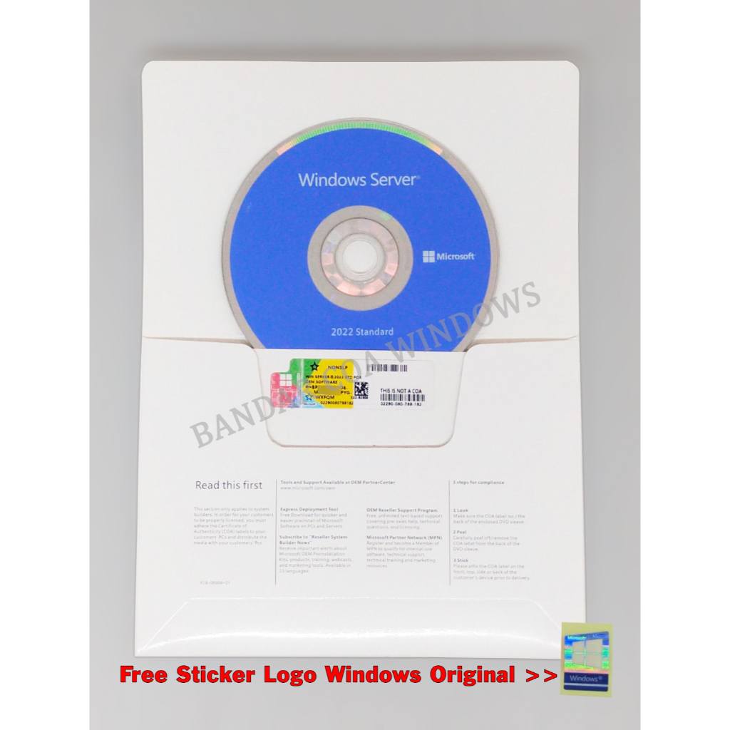 Jual Windows Server 2022 Standard - Full Pack 64 Bit Original TERJAMIN ...