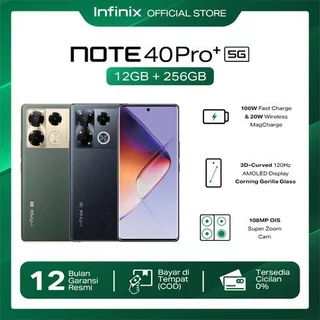 Infinix Note 40 Pro+ 5G 12/256GB - Up to 24GB Extended RAM - Dimensity 7020 - 6.78” FHD+ 3D Curved Amoled - 108MP OIS - 100W Charger - NFC