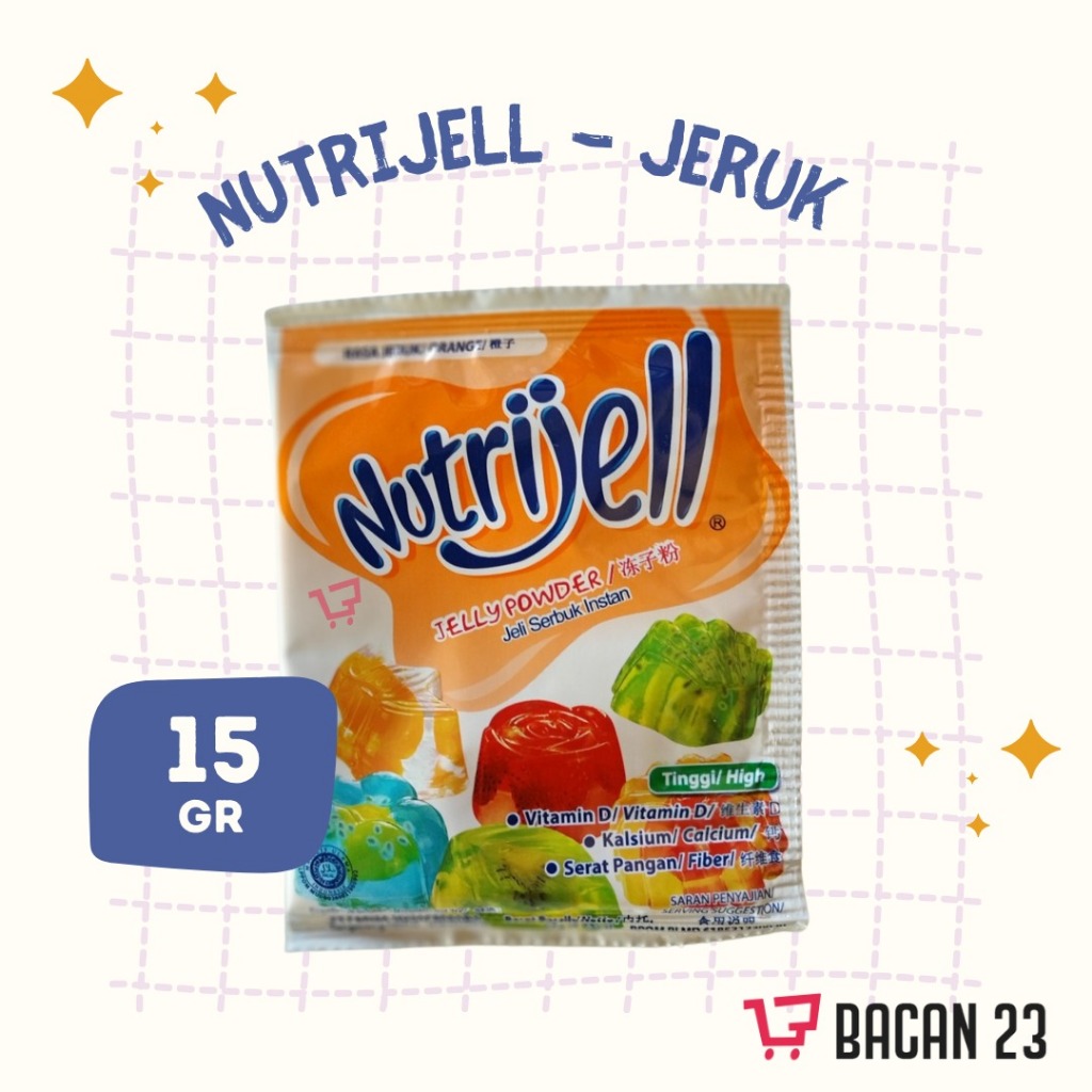 Jual Nutrijell Rasa Jeruk (15 gr) / Agar - Agar Jelly Instant Sachet ...