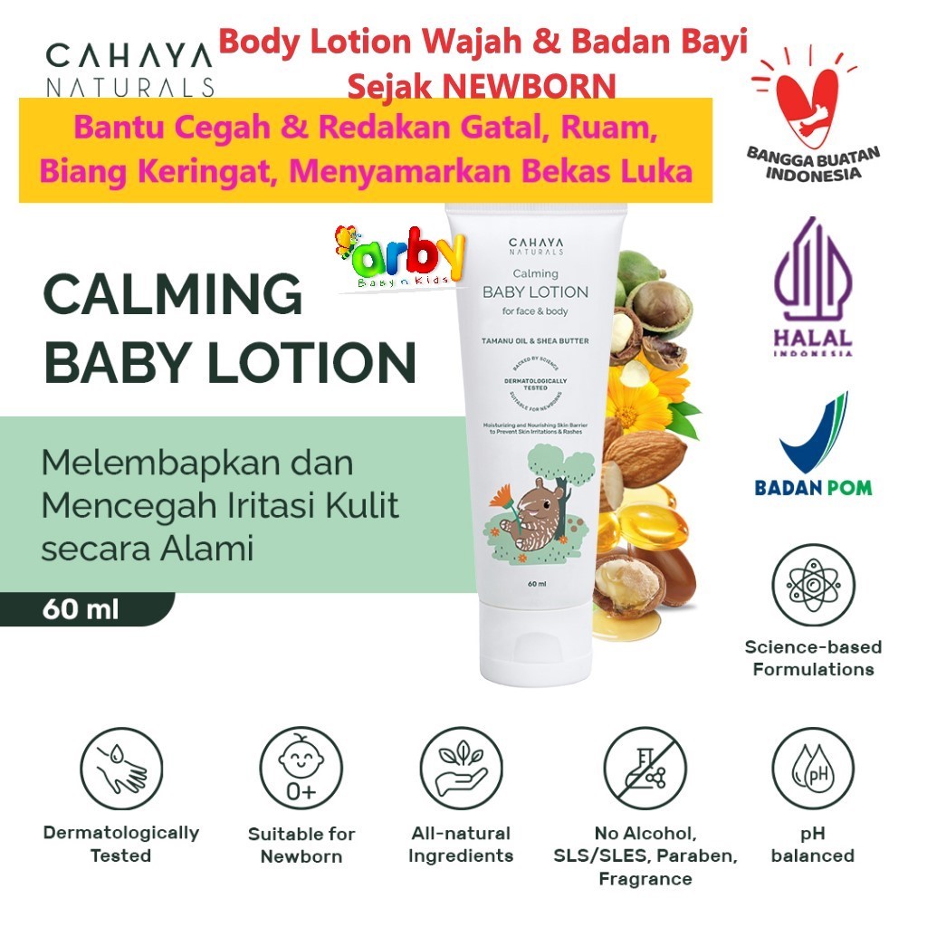 Jual Body Lotion Bayi Cahaya Naturals Calming Baby Lotion untuk Wajah dan Badan for Face & Body