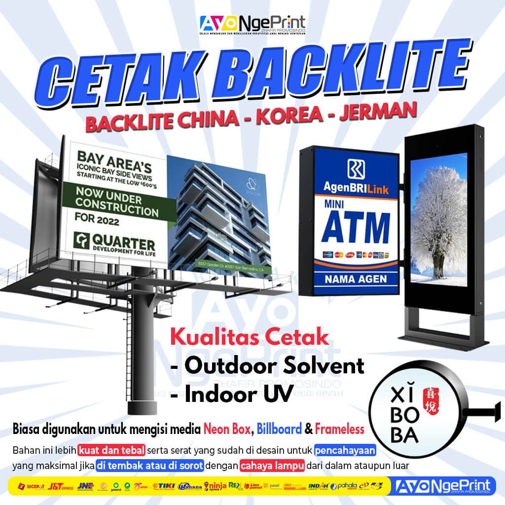 Jual Cetak Spanduk Flexy Backlite Banner Untuk Neon Box Billboard