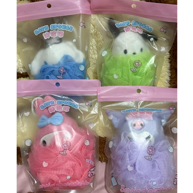 Jual Miniso x Sanrio Bath sponge Ori Cinnamorol pocha melody kuromi ...
